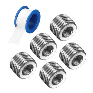 Pair Of Black Steel UNF 7/16-20 Male Allen Socket Plug Fittings With Cup Point 9 thumbnail image