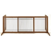 Richell Freestanding Dog Gate, Brown, Large, 71.30"L x 17.70"W x 20.10"H