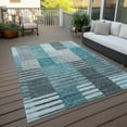 thumbnail image 6 of Addison Rugs Chantille Indoor/Outdoor Transitional Striped Teal Washable Rectangle Rug, 3' x 5', 6 of 6