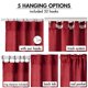 thumbnail image 3 of Cortinas MIULEE de lino rojo burdeos, 213 x 213 cm, 2 paneles, 3 of 7