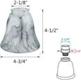 thumbnail image 5 of Aspen 3-Light Creative Smoky Alabaster Replacement Glass Shade, 5 of 5
