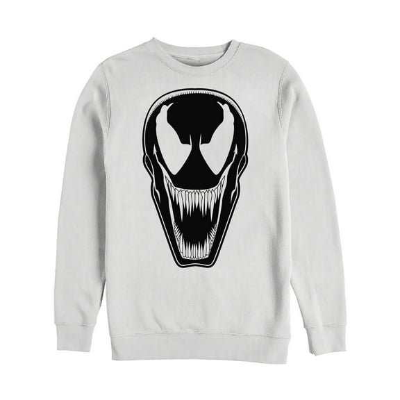 Men's Marvel Venom Modern Face  Sweatshirt White Medium