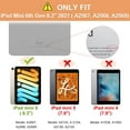 thumbnail image 2 of Compatible avec Étui pour iPad Mini 6 avec Porte-Crayon et Dos Transparent Clair, Convient à iPad Mini 6 [Compatible avec la Recharge Sans Fil Apple Pencil de 2e Génération] Violet, 2 of 8