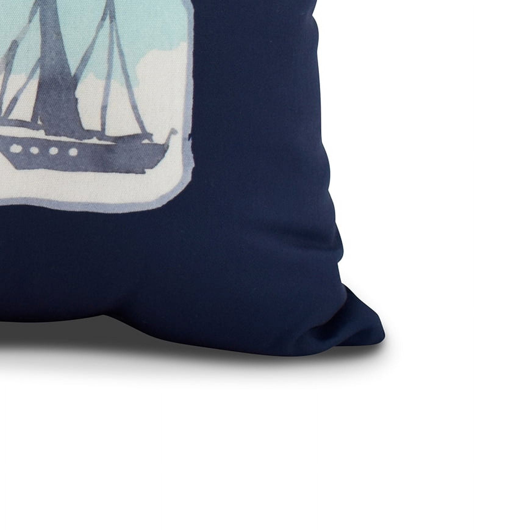 Simply Daisy, 20 x 20 inch, Sea Tools, Geometric Print Pillow, Navy
