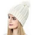 thumbnail image 7 of CoCopeaunt Women Chunky Beanie Hat Winter Thick Warm Fuzzy Knit Pom Skull Cap, 7 of 7