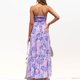 thumbnail image 1 of Women Floral Maxi Dress, Polyester Strapless Off Shoulder Floral Print Maxi Dress High Waist Skin Friendly Belted For Shopping, 1 of 6