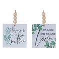 thumbnail image 1 of IH Casa Decor Square Wood Hanger Avec Perles Inspirantes Asstd - Ensemble De 2, 1 of 3