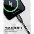 thumbnail image 3 of Liquipel Powertek iPad & iPhone Charger Cable, Fast Charging 6ft MFI Certified Lightning to USB Cord, Diamond Shine Black, 3 of 7