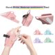 thumbnail image 5 of Guardurnaity Correa de mano de silicona para maquillaje con orificios de almacenamiento integrados para brochas y almohadilla texturizada para Ayudas para vestirse con gancho de botón azul, 5 of 6