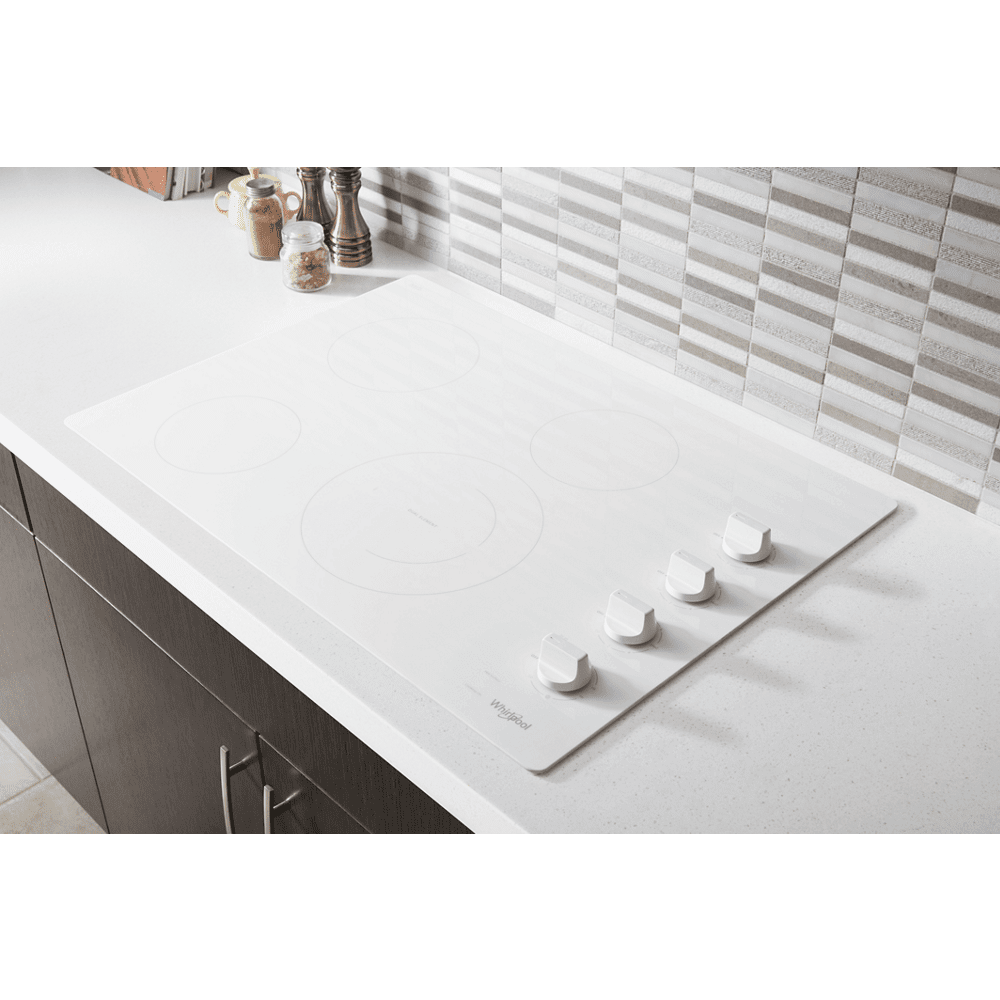 Whirlpool 30" electric cooktop in white