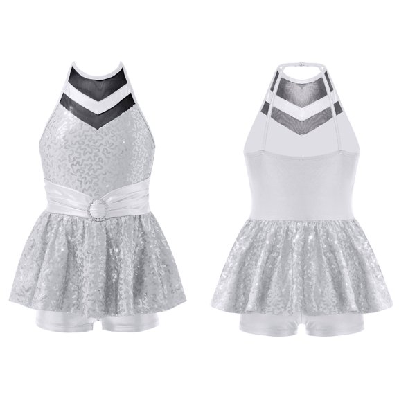 inhzoy Kids Girls Jazz Hip Hop Modern Dance Dress