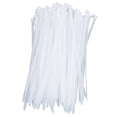 thumbnail image 2 of Bridas de nailon, 100 bridas para cables de 250 libras, bridas para cables de alta resistencia, bridas para cables blancas, funcionalidad versátil, 2 of 9