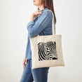 thumbnail image 3 of CafePress - Zebra Print Tote Bag - Unisex Canvas Tote Bag, Beige, 1-Piece, 3 of 6