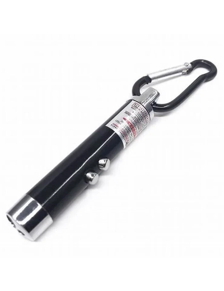 CRESTIN- 6X Laser Pointers Flashlight Keychain Emergency Light And Pets Dog Cat Toy