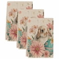thumbnail image 2 of Easter Bunny Kitchen Towels Set of 3, Eggs Vintage Pink Daisy Spring Floral Butterfly Absorbent Dish Towels for Kitchen, Microfiber Hand Towel, Quick Drying Tea Towel for Cleaning Dishcloths, 2 of 7