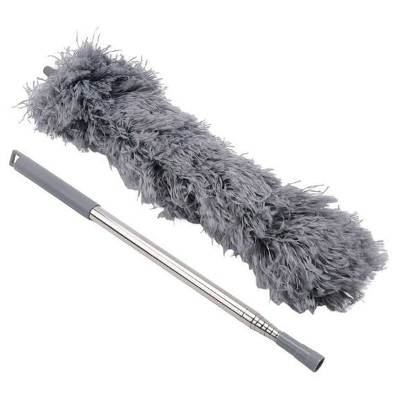 Gutter Cleaning Brush Roofing Tool with Telescopic Extendable Pole 8.2Ft Guard Cleaner Tool Easy Remove Leave, grey