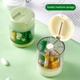 thumbnail image 2 of Pill Box Organizer Weekly Medicine Dispenser Large Capacity Compact Design Portable Pill Tablet Storage Box with Cutter, 2 of 8