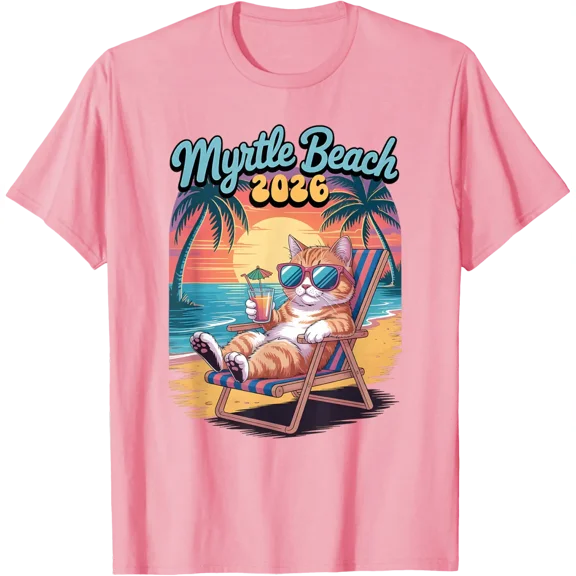 Myrtle Beach Cat Family Trip Princess Vacay T-Shirt
