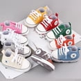 thumbnail image 2 of Walkers Zapatos Para Bebés Recién Nacidos Niños Niñas Primeros Caminantes De Lona Deportivas Suela Suave Antideslizantes (0-18 Meses), 2 of 4