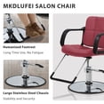thumbnail image 4 of CL.HPAHKL Barber Chair Hair Salon Chair, Heavy Duty Hydraulic Pump Shampoo Chair Adjustable Hair Styling Chair for for Barbershop Home, Burgundy, 4 of 7