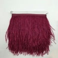 thumbnail image 3 of destyer Ostrich Feather Fringe Trim Costume Sewing Crafts Decor 9-15cm Wine red, 3 of 7