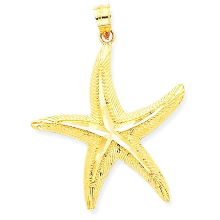 Gold Starfish Charm - ICE CARATS 14kt Yellow Gold Starfish Pendant Charm Necklace Sea Shore Shell Life Fine Jewelry Ideal Gifts For Women Gift Set From Heart