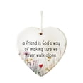 thumbnail image 1 of Placa de amistad, regalo de corazón de cerámica, regalo único de amistad para tu mejor amigo, corazón colgante de cerámica, regalo para un amigo, regalo de Navidad, decoración navideña, regalos de, 1 of 8