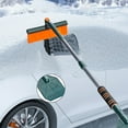 39in Ice Scraper And Extendable Snow Brush, Detachable Snow Scraper