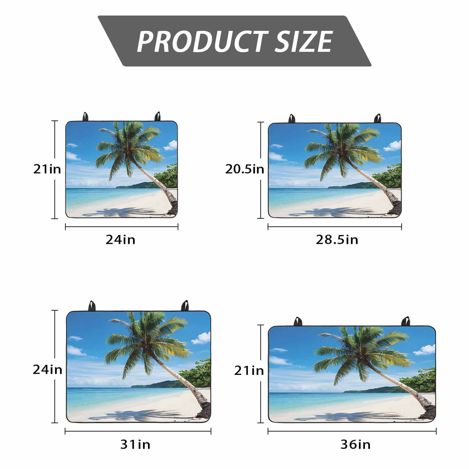 Coastal Tropical Stove Top Cover for Electric Stove, Heat-proof & Non Slip Glass Top Stove Cover Protector, Blue Sky Coconut Tree Summer Beach Kitchen Flat Cooktop Rubber Mat 24x21 Inches