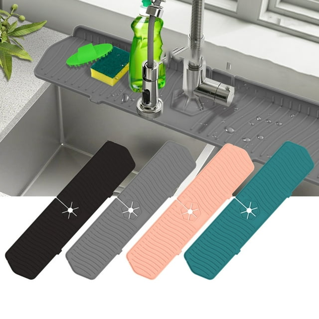 Tapis de Robinet en Silicone, Tapis de Drainage pour Éclaboussures de Cuisine, Innovation Moderne