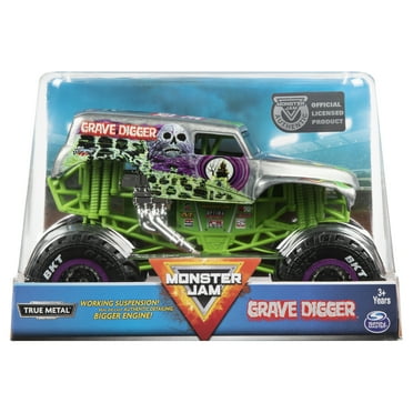 Monster Jam, Official Grave Digger Monster Truck, Die-Cast Vehicle, 1:24 Scale