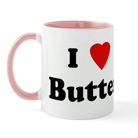 

CafePress - I Love Butter Mug - 11 oz Ceramic Mug - Novelty Coffee Tea Cup