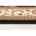 thumbnail image 5 of 2’ x 13’ Black and Tan Floral Vines Runner Rug, 5 of 5