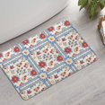 thumbnail image 2 of Pioneer Flower Floral Print Pattern Bathroom Rugs Mat, Non Slip Microfiber Bathroom Rug with Rubber Backing, Soft Mats for Bathroom Floor Tub Shower, 17"x27", 2 of 5