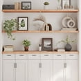 thumbnail image 1 of vidaXL Wall Shelf Light Brown 160x30x(2-4) cm Treated Solid Wood Oak, 1 of 5