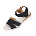 thumbnail image 2 of Willtoo Wedges Sandals for Women Open Toe Slingback Platform Wedges Sandal with Adjustable Ankle Strap Summer Slip On Arch Support Comfortable Walking Sandals Casual Dressy Beach Outdoor Sandal, 2 of 6
