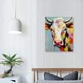 thumbnail image 3 of Nawypu  Cow Wall Art Colorful Cute Cow Print Painting on Canvas Wall Artwork Animal Wall Art Stretched and Framed Cow Pictures Wall Decor for Living Room Children Bedroom Kitchen 16x20 inch, 3 of 4