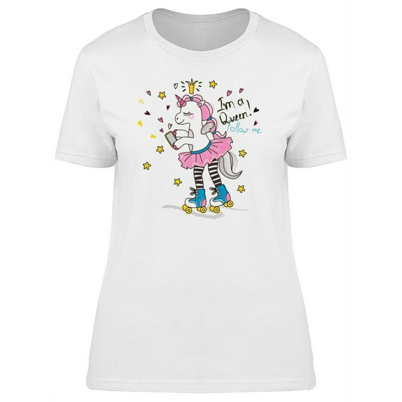 Cute Unicorn Queen T-Shirt Women -Image by Shutterstock, Female Small
