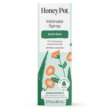 The Honey Pot Feminine Anti-Itch Spray with 1% Pramoxine, 2.71 fl oz