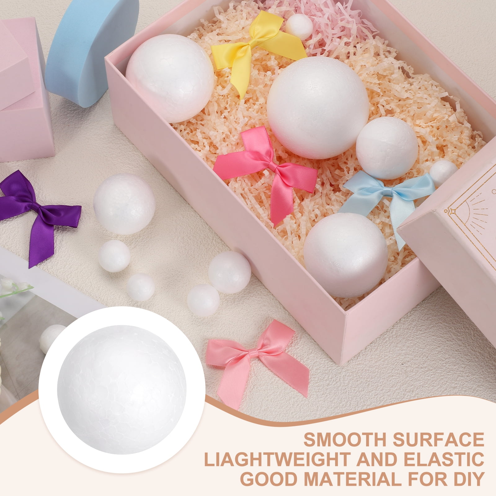 Uxcell 20 Pcs White Craft Foam Balls 2 Inch Smooth Polystyrene Foam Balls for Crafts Christmas Wedding Party Decorations DIY Household Project