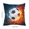 thumbnail image 3 of Funda de cojín decorativo de fútbol de poliéster suave de 18x18 pulgadas para sofá, coche o dormitorio – Decoración del hogar con temática deportiva, 3 of 6