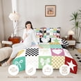 thumbnail image 3 of Manfei Vintage Grid King Size Comforter Sets,Cute Bowknot Comforters King Size,Yellow White,Colorful Stars Reversible,3pcs,1 Comforter and 2 Pillowcases,3pcs,1 Comforter and 2 Pillowcases, 3 of 7