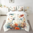 thumbnail image 2 of YST Courtepointe Libellule avec Drap Plat et Drap-Housse Pissenlit Botanique Floral Ensemble de Literie 7 Pcs Simple Romantique Roses Fleurs Lit en Sac pour Enfants Garçons Filles Esthétique Rustique Ensemble de Literie Animal, 2 of 5