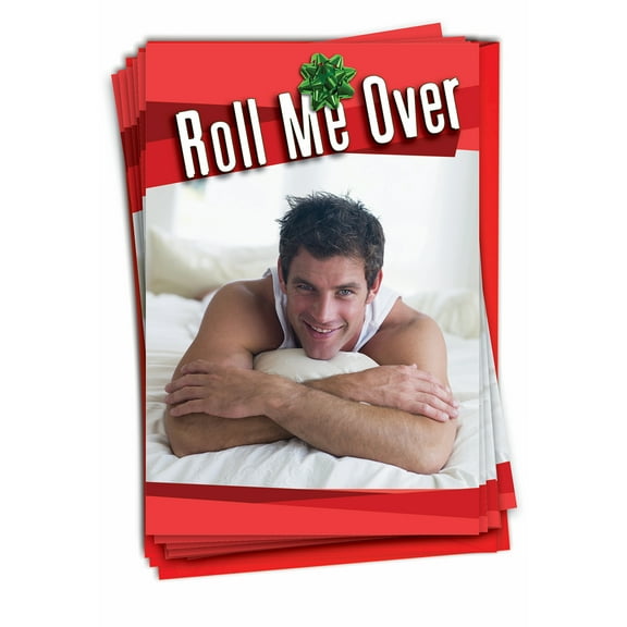 12 Funny Merry Christmas Cards Pack (1 Design, 12 Cards) - Roll Me Over B1373