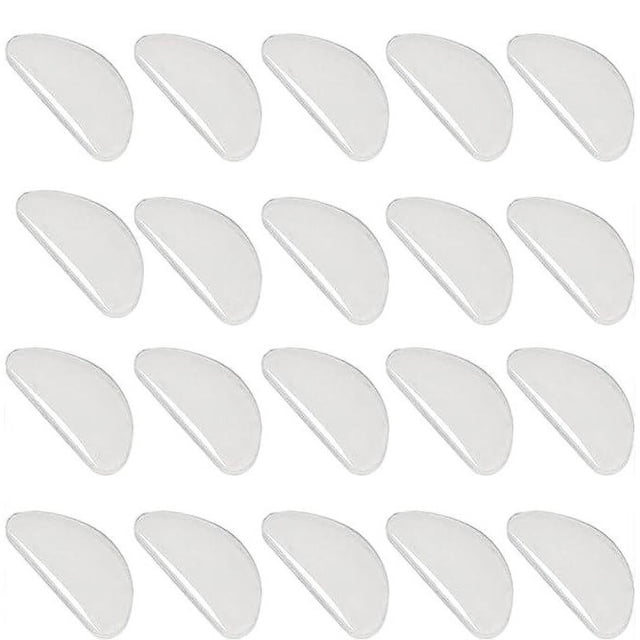 Soportes nasales para gafas, Mmgoqqt, Silicona, Blanco, 19x8x1mm, 20 uds