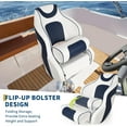 thumbnail image 3 of Pontoon Boat Seat with Thickened Sponge Padding,Captain Bucket Seat for Fishing Boat Sightseeing Boat,Speedboat,Canoe,1-Piece Blue/White/Red, 3 of 8