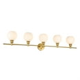 thumbnail image 4 of Collier 5 light Brass and Frosted white glass Wall sconce, 4 of 5