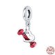 thumbnail image 1 of Gran oferta de abalorios compatibles con Pandora 925, pulsera Original, búho de plata 925 con circonita azul, abalorios de corazón rojo, cuentas finas para fabricación de joyas DIY Dengxun unisex, 1 of 2