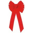 thumbnail image 2 of Christmas Bow, 7-loop, Red Velvet Glittered, 12 X 26 X 3", Holiday Trim, 6072, 2 of 2