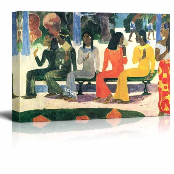 wall26 Ta Matete, 1892 by Paul Gauguin - Canvas Print Wall Art Famous Oil Painting Reproduction - 12" x 18"